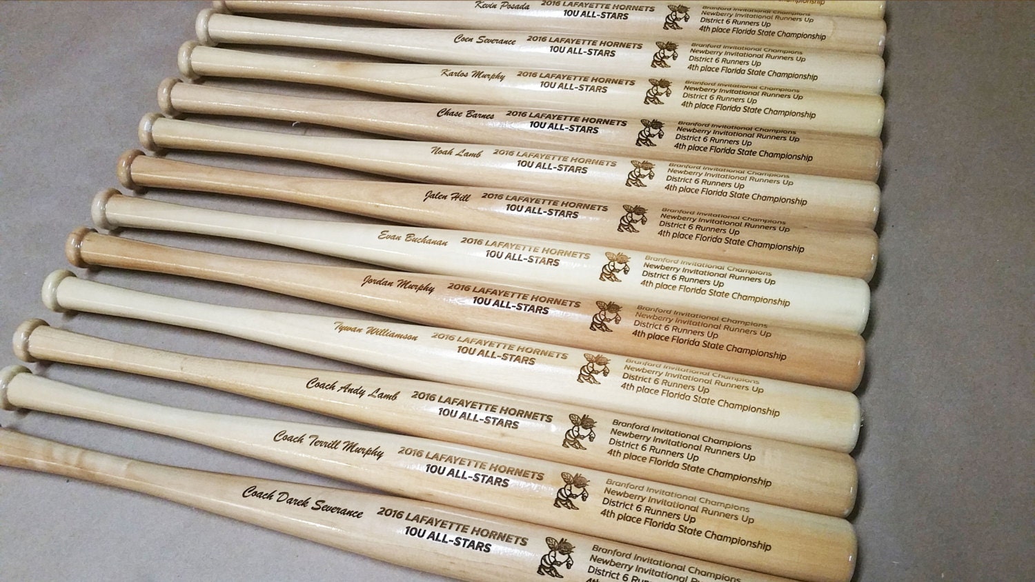 Personalized Engraved Mini Baseball Bat. Small Baseball Bat