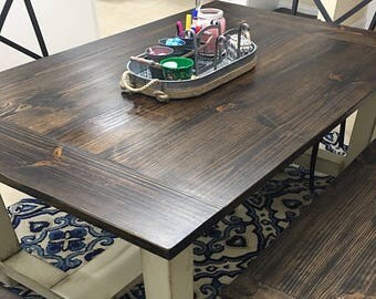 Custom Farmhouse Dining Table - Rustic Dining Table - Family Dining Table