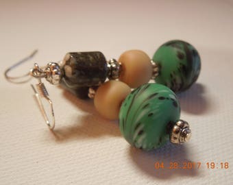 Bo Ho Dangle Beaded Earrings Hand made