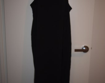 Black Oversized Tank Singlet Maxi Dress