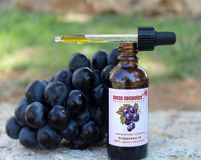 GRAPE SEED OIL Pure Unrefined - 100% Pure Grape Seed Oil - Super Green & Vegan -Undiluted premium quality- Skin care and Hair treatment