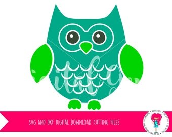 Owl SVG / DXF Cutting File for Cricut Design Space / Silhouette Studio & PNG Clipart, Digital Download, Commercial Use Ok