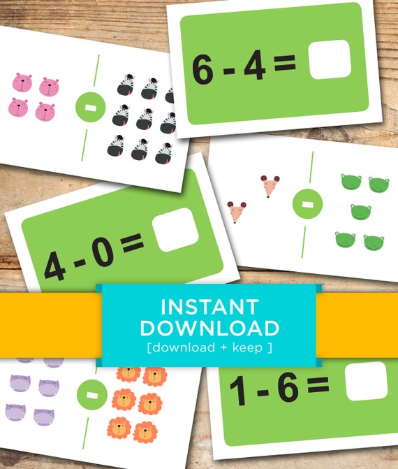 Download Subtraction Cards Printable Flashcards Math