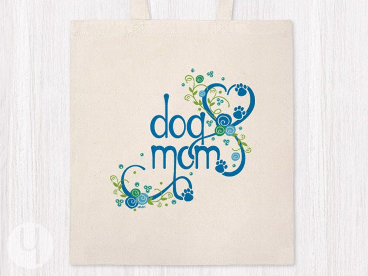Pet Mom Tote Bag. Dog or Cat! Printed on BOTH sides of the bag! Shopping Bag. Beach Bag. Gym Bag. Lightweight Canvas.
