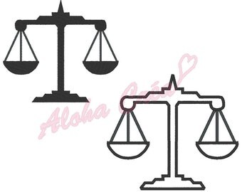 Machine Embroidery Design astrological sign zodiac symbol balance shadow + applique (several sizes) - Instant Digital Download