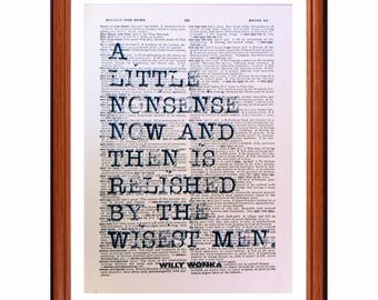 Willy wonka quote | Etsy