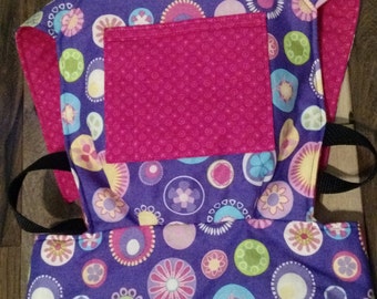 Purple circle doll/stuffed animal carrier