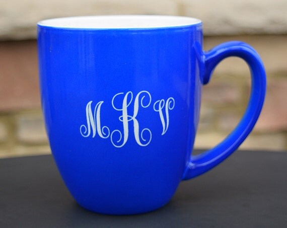 Personalized Fancy Monogram Bistro Coffee Mug 1667