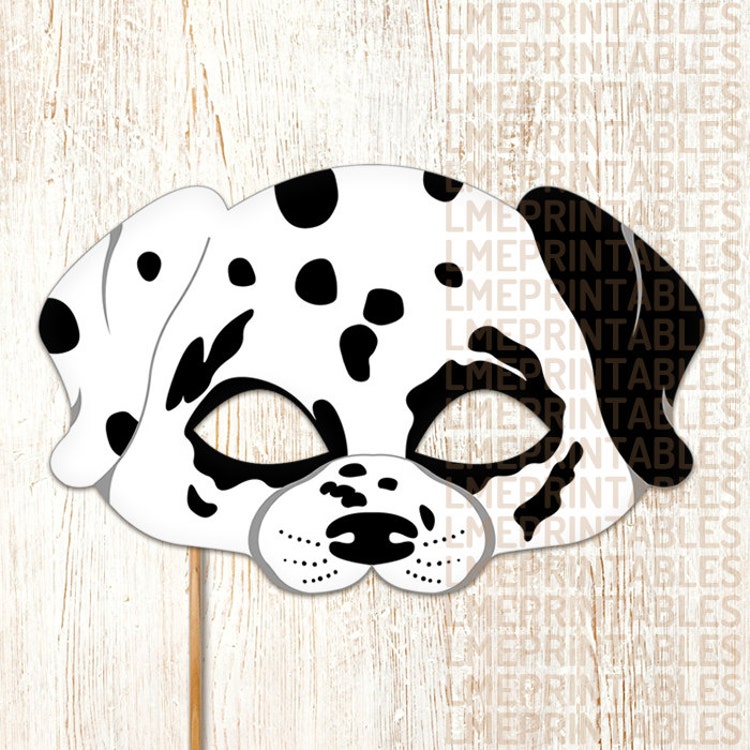 Dalmatian Dog Mask Printable Animal Childrens by LMEprintables