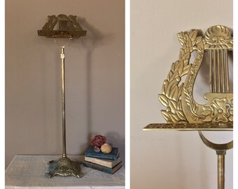 Vintage Brass Music Stand / Adjustable Music Stand / Vintage Music Stand / Sheet Music Stand / Sheet Music Holder /