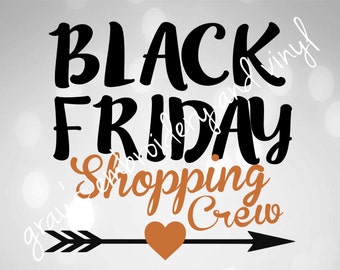 black friday shopping crew svg dxf