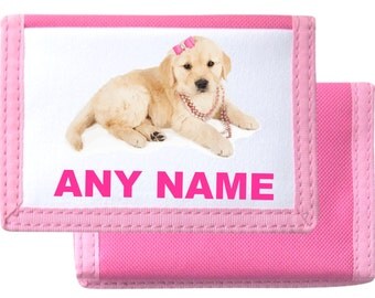 Personalised Puppy Purse/Wallet Available In Black/Pink/Blue/Red