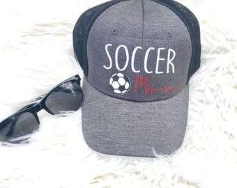 Soccer mom, Soccer mama, soccer mom, soccer mom, women's ball cap, women's hat, sports mom, soccer coach, gift for mom, cute hat, summer