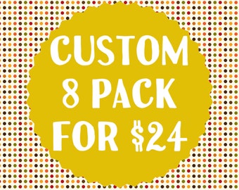 8 Card Set, Funny Card Set, Pack of 8 Cards, Funny Greeting Card Set, Mix and Match, 8 Pack, Card Pack, Custom Card Set, Card Bundle