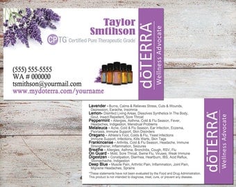 doTERRA Business Cards, doTERRA Cards, Essential Oil Business Cards, Personalized Business Cards, Digital File or Printed, FREE SHIPPING