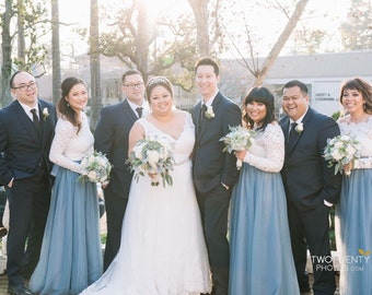 dusty tulle skirt maxi bridesmaid
