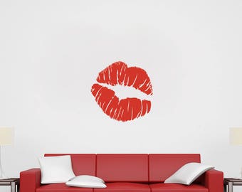 Lips wall decal | Etsy