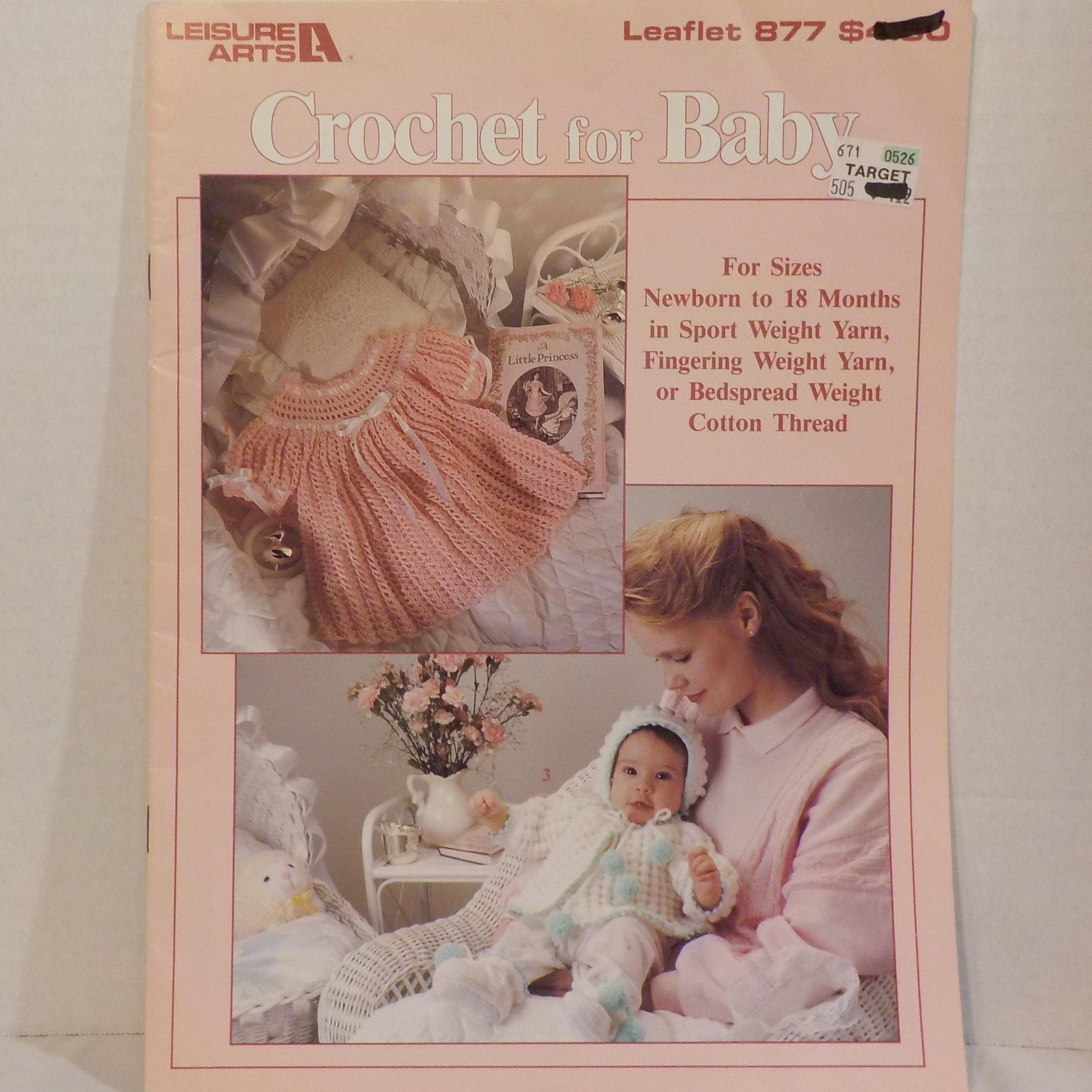 Crochet For Baby 5 Patterns vintage by Leisure Arts from LouisandRileys on Etsy Studio