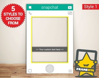 Snapchat Frame Custom Designed Photo Booth Prop (Digital File Only) Photo Booth Template