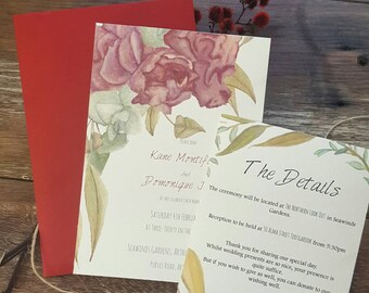 Invitación de boda Boho rústico