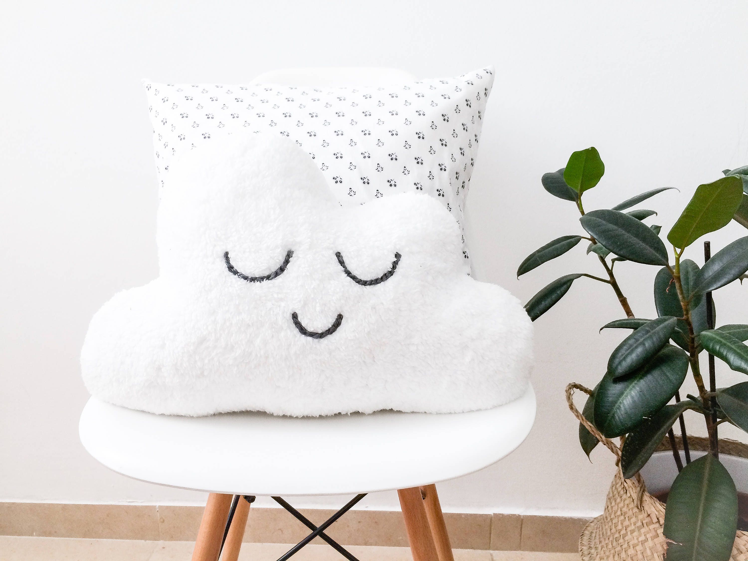 sleepy cat cloud pillow