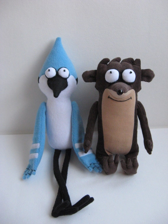 Plush Mordecai From Regular Showsoft Toy