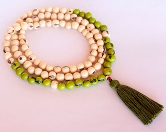 108 mala necklace, 108 mala necklace tassel, Mala bead necklace, Meditation mala, Meditation necklace, Yoga mala, Yoga necklace, Mala beads