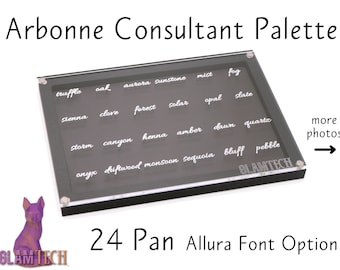 24 Eyeshadow Pan Arbonne Consultant Magnetic Makeup Palette - Allura Option - Makeup Storage - Travel Eye Shadow Palettes - by GlamTech