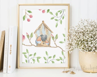 Bird Nursery Print, Bird Nursery Prints, Nursery Art Prints, Baby Girl Decor, bird art print art , Nursery Bird Wall Decor, Baby Girl Decor