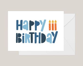 Printable Happy Birthday Card | Greeting Card | Birthday Card | | First Birthday Card | A2 Card | Kids Birthday Card | Cute Birthday Card
