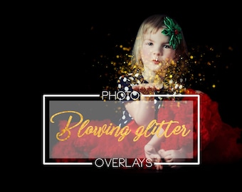 50 Blowing glitter overlays