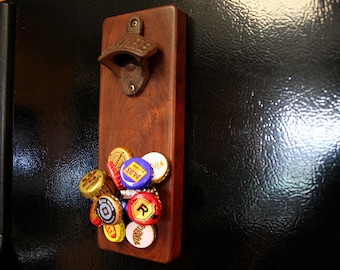 Magnetic Bottle Opener - Walnut