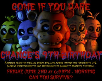 Five Nights At Freddy's Invitation (Digital File)