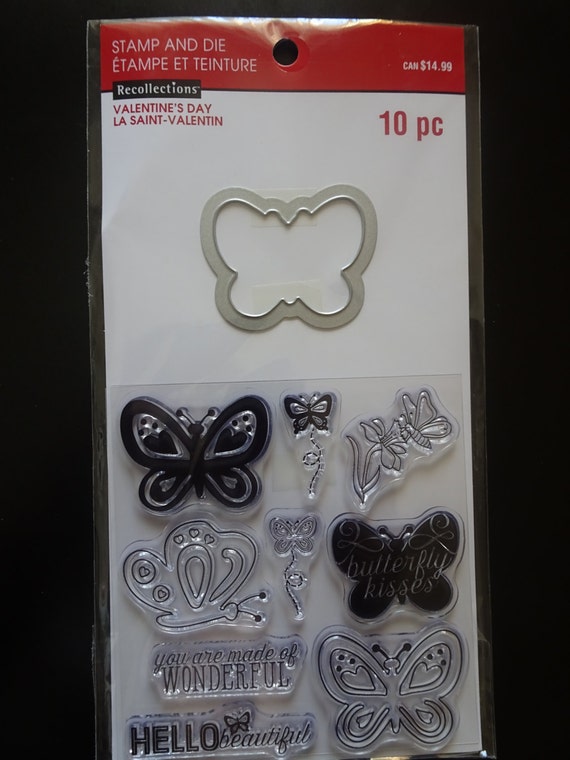 Recollections Butterfly Stamp and Die cut 10 pcs