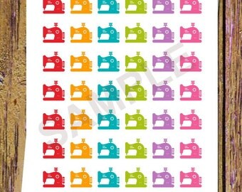 42 Sewing Machine Planner Stickers Sewing Stickers Sewing Machine Stickers Sewing Planner Stickers Functional Stickers Icon Stickers A158