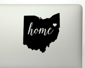 Ohio home state die cut vinyl decal sticker for cars, laptop, yeti decals, etc..