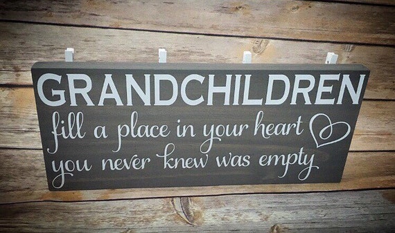 Items similar to Grandchildren fill a place in your heart you never ...