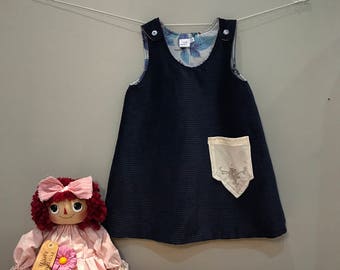 Reversible Pinafore featuring vintage fabrics