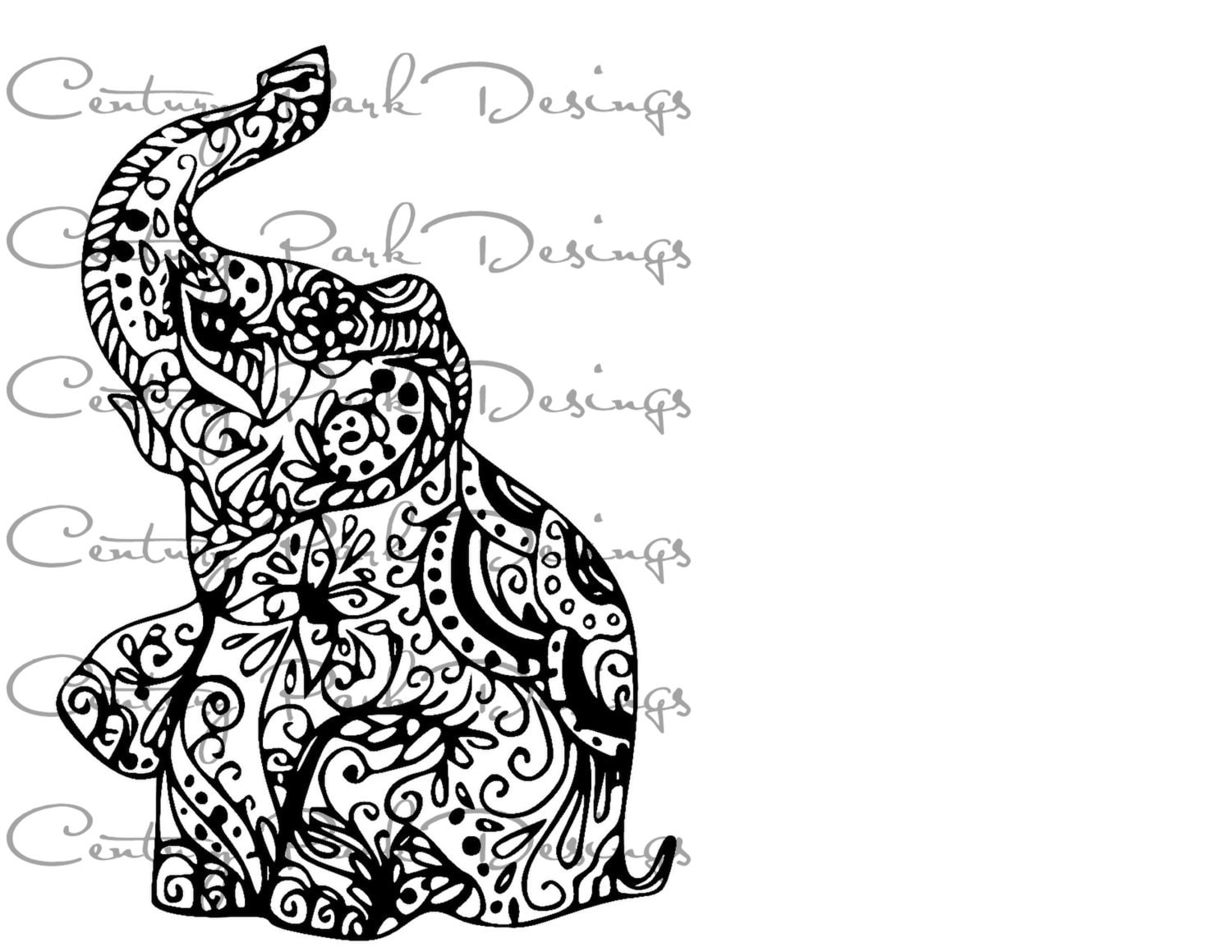 Download Elephant 002 mandala SVG / JPEG / PNG /pdf / use with