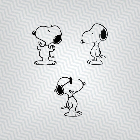 Download Snoopy Outline Cutout Vector art Cricut Silhouette Cameo
