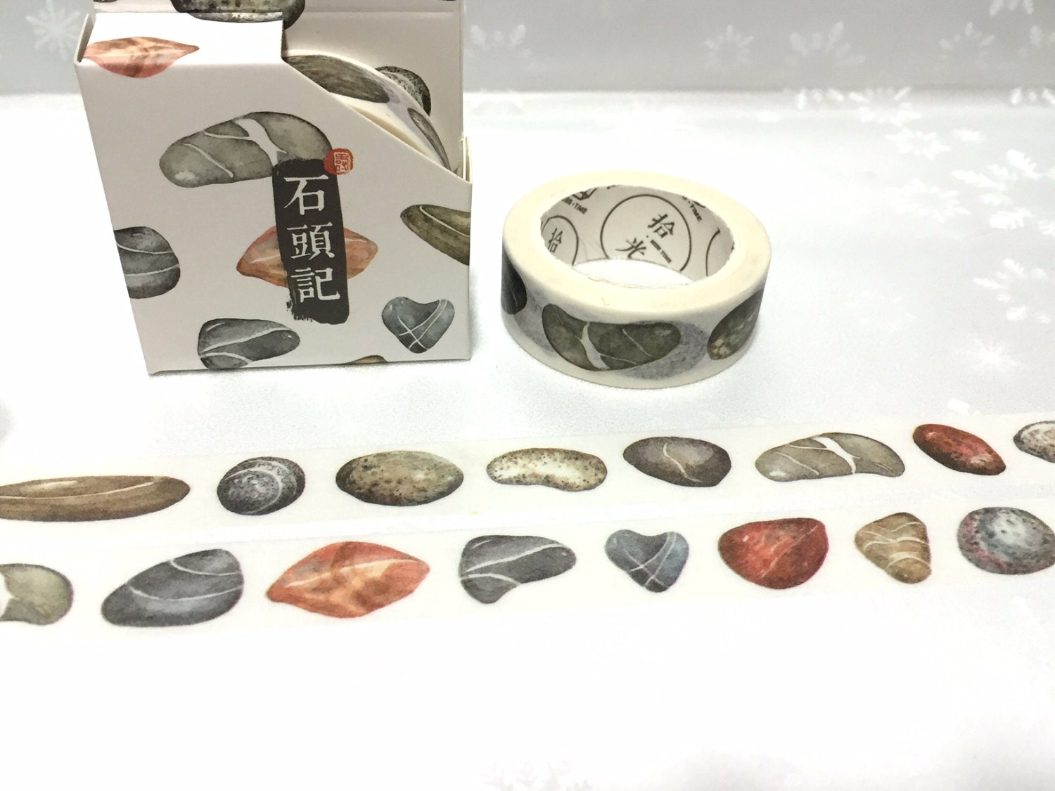 nature stone sea stone washi tape 8M raw stone pretty stone colorful
