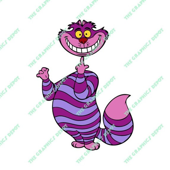 Download Cheshire Cat Alice in Wonderland SVG file EPS file PNG