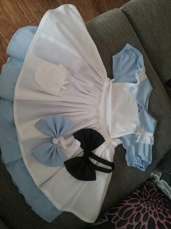 Baby Girls Handmade Alice In Wonderland Dress With