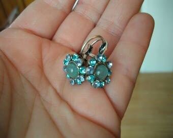 Light blue Rhinestone drop earrings