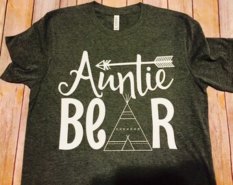 Aunt Bear Shirt: Auntie Bear T-Shirt
