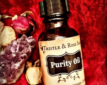 Purity Oil ~ Infused ritual oil / witchcraft/ spells, potions, blends/ scented oils