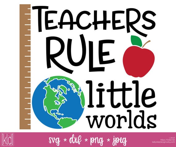 Teacher svg Teachers Rule Teacher Gift Teacher