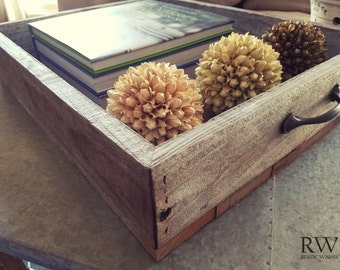 Rustic Ottoman Tray Top - 100% Reclaimed Wood