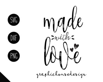 Download Made with love svg | Etsy