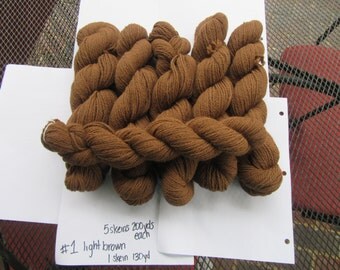 3 ply Worsted weight Brown 100% Alpaca Yarn